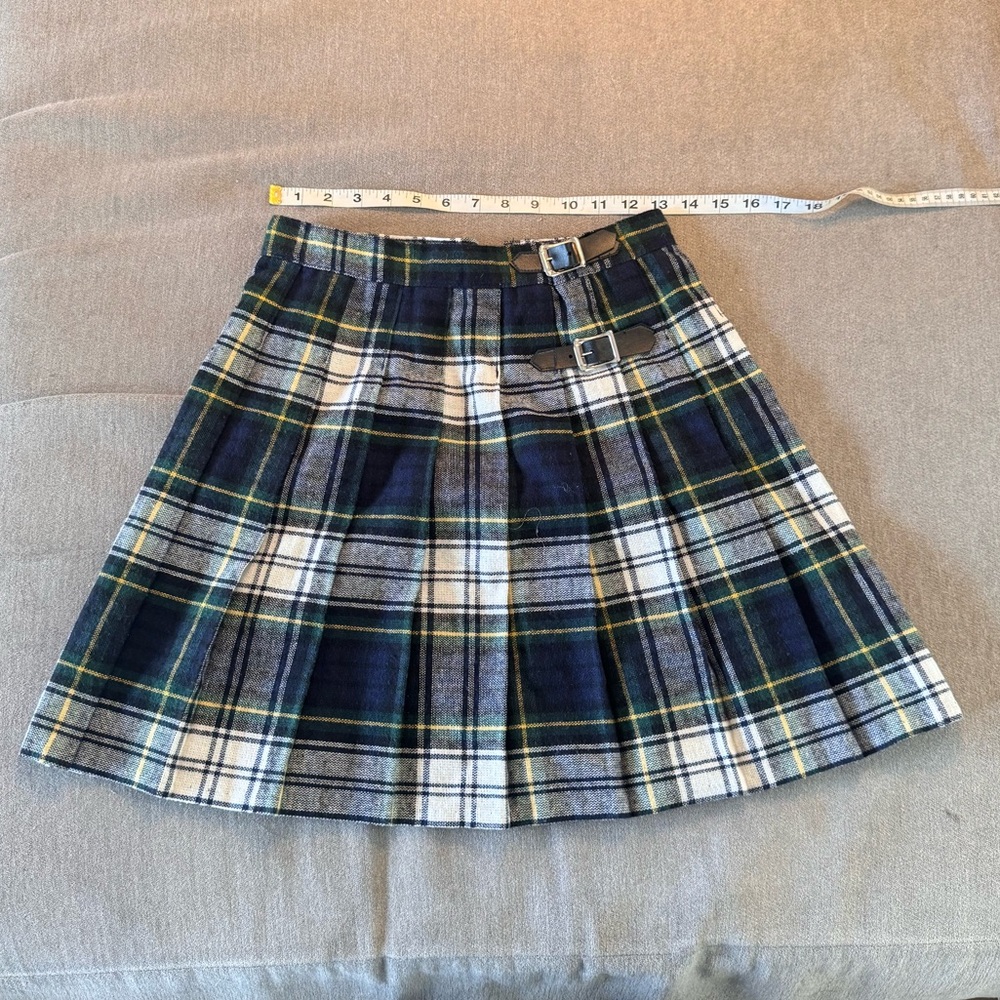Vintage Plaid Schoolgirl Pleated Skirt